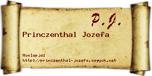 Princzenthal Jozefa névjegykártya